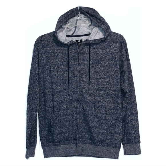 NWOT - DC Navy Cotton Hoodie Full Zip-up - Picture 1 of 3